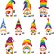 LGBT Gay Pride Wooden Gnome Ornaments - 31Pcs Wood Rainbow Gnome Elf Pendants with Ropes Love is Love LGBTQ Gay Couple Hanging Tags for Home Lesbian Pride Party Decorations Supplies